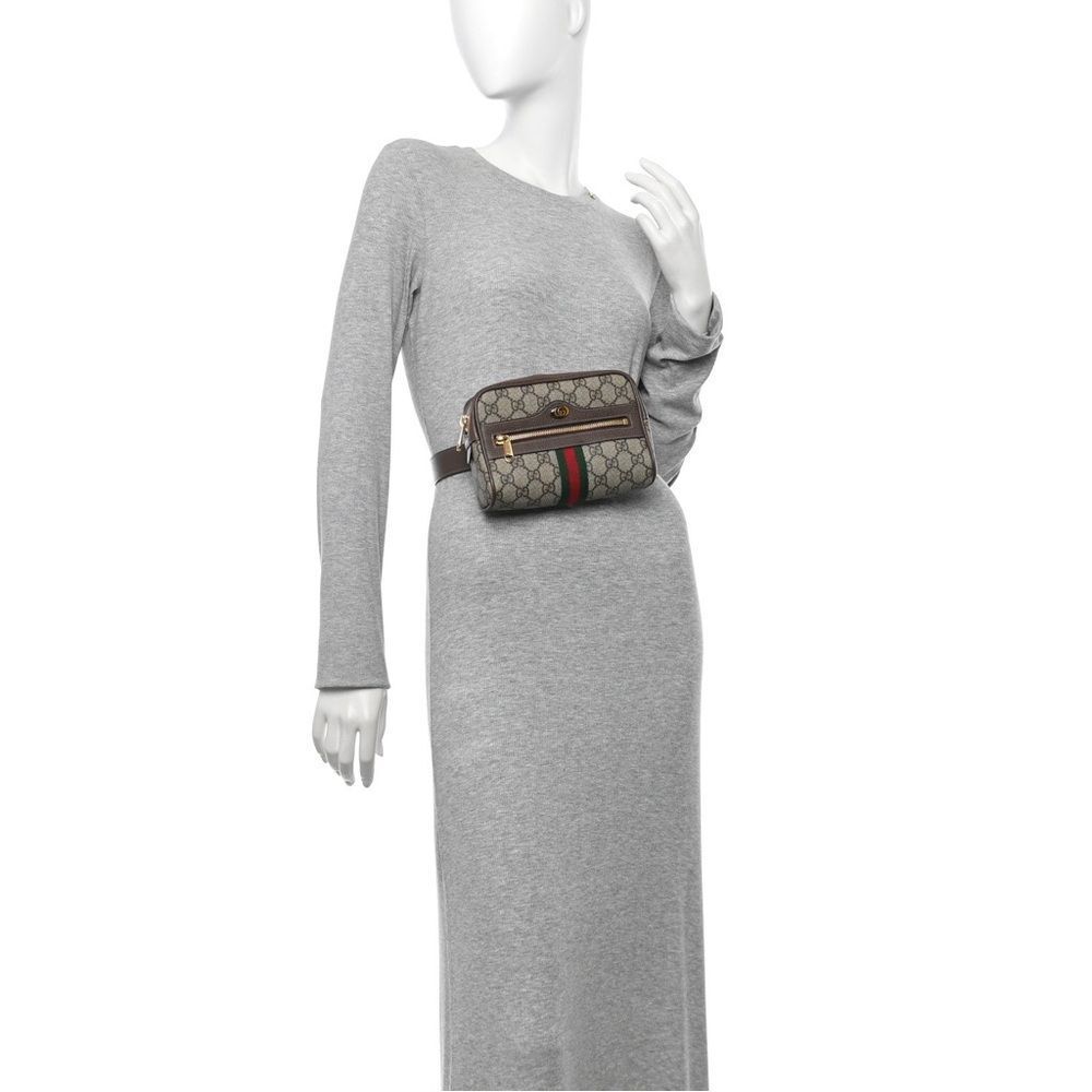 GUCCI GG Supreme Monogram Web Med Ophidia Belt Bag 85 - Picture 11 of 11